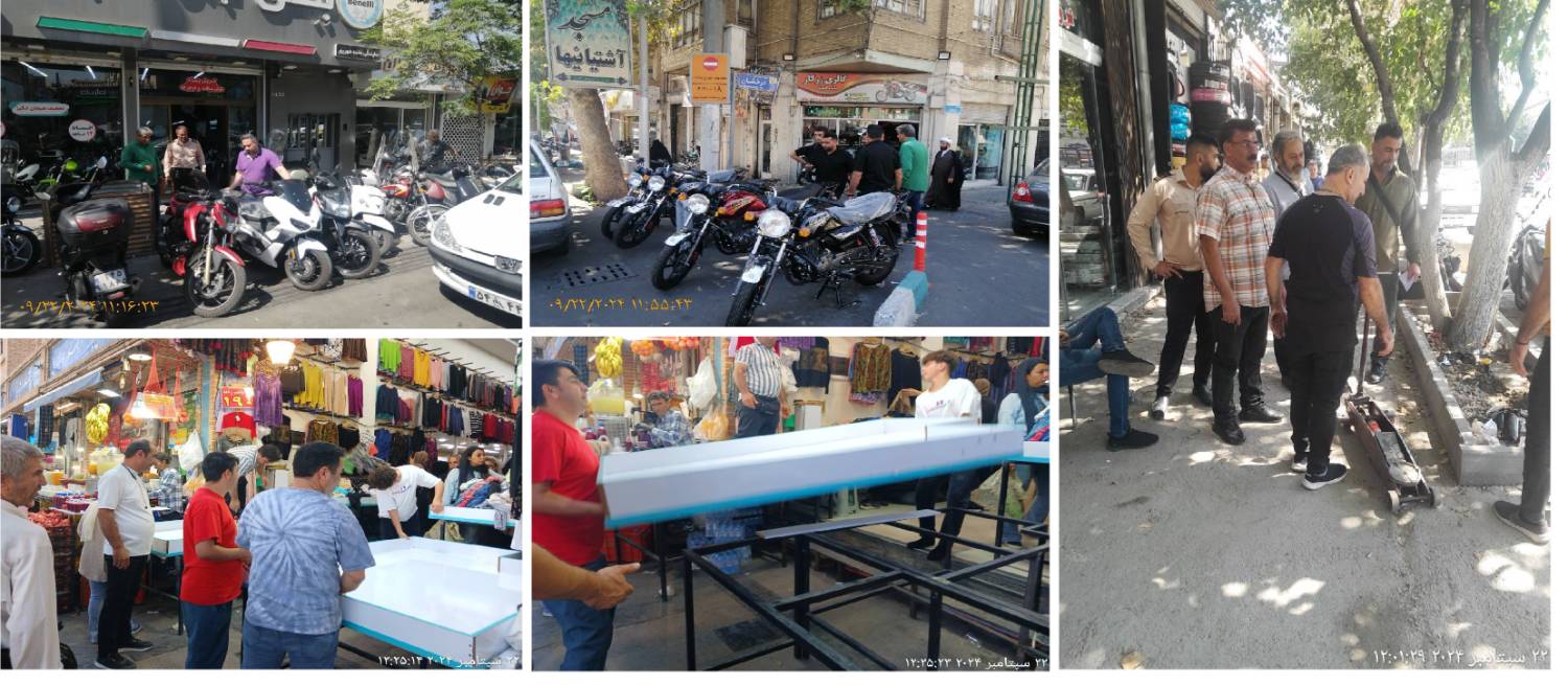 اجرای طرح ضربتی برخورد با سدمعبر‌های صنفی درمحدوده منطقه۱۲ تهران