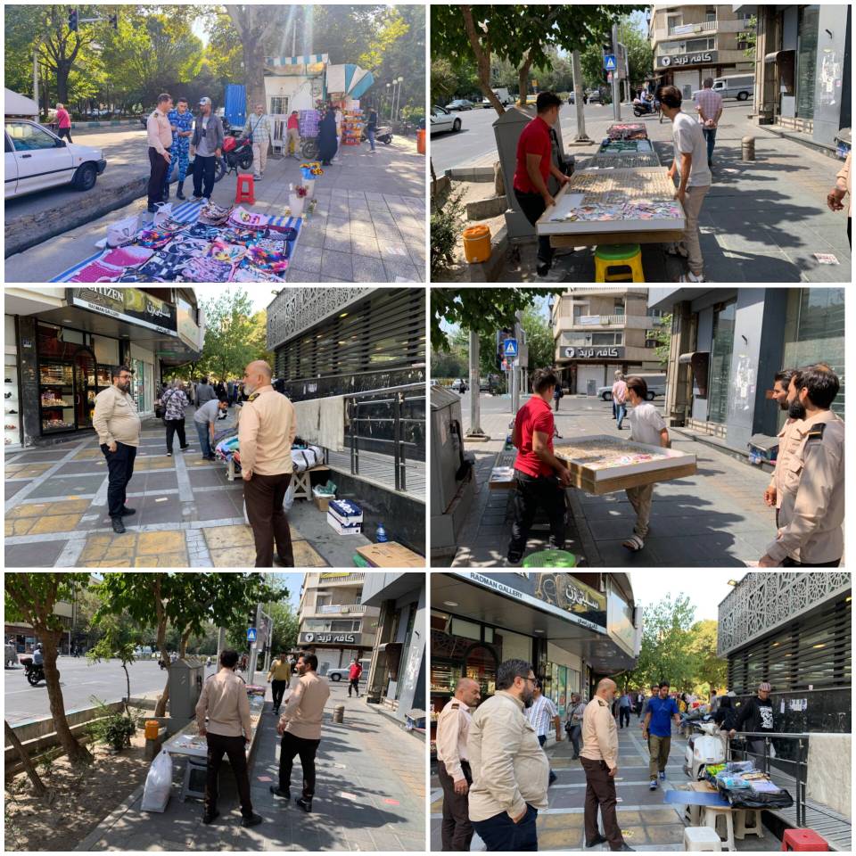 پاکسازی کامل ۱۵۰ مورد سد معبر بساط گستر و صنوف به منظور رفاه حال شهروندان