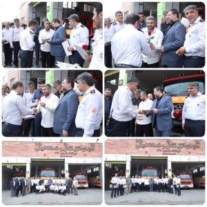 تقدیر عضو هیات رئیسه شورای اسلامی شهر تهران از آتش نشانان منطقه۹