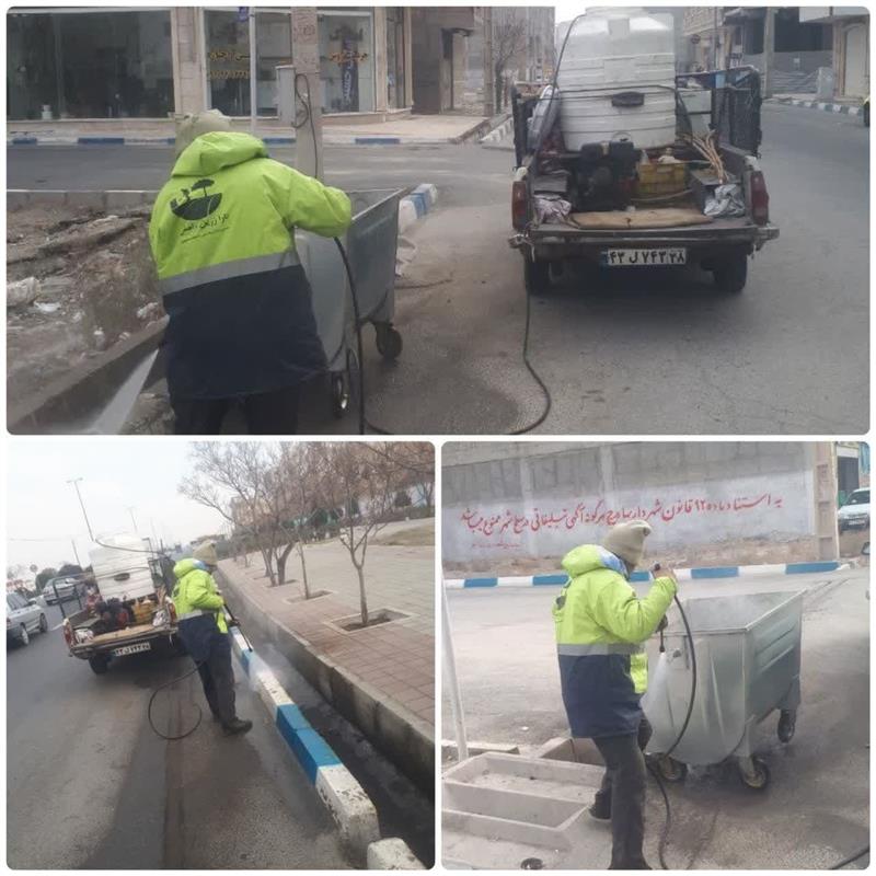 شستشوی جداول و باكس های خیابان فرهنگ