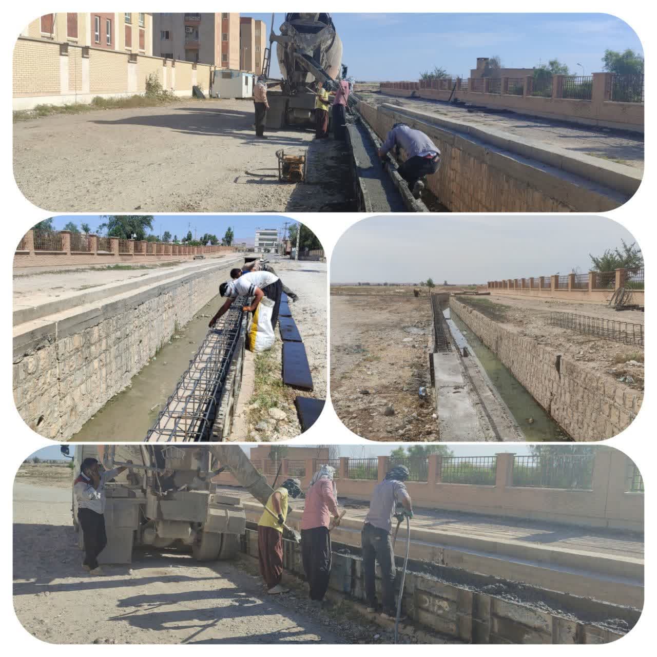 پروژه پوشش کانال سنگی در محله مسکن مهر مهران با اعتبار ۲۰ میلیارد ریال