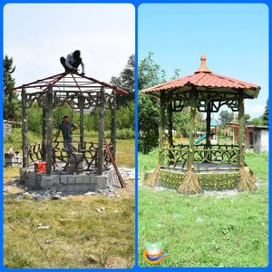 ساخت آلاچیق در پارک طلارود