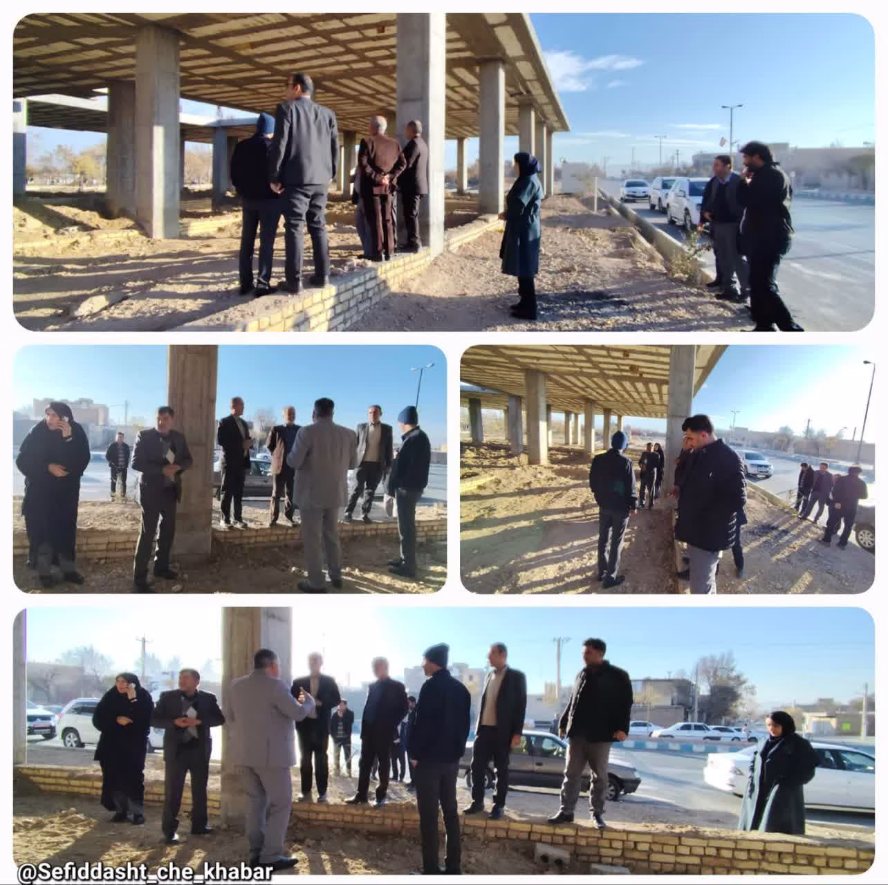 بازدید میدانی مسئولان محترم استان و شهرستان از روند پیشرفت پروژه بازارچه بانوان سفیددشت