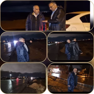 بازدید میدانی نیمه‌شب شهردار زرند از وضعیت معابر شهری