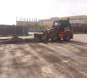 ساماندهی معابر شهر رودان پس از بارش باران