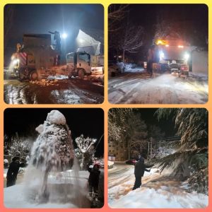 در پی بارش برف در لواسان