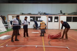 آمادگی مدیریت بحران منطقه ۸ با تمرین سلامت چادرهای امدادی