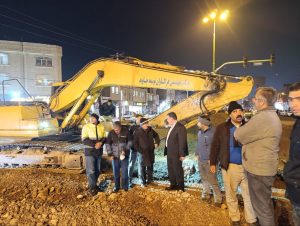 عملیات لوله گذاری دفع آبهای سطحی شهر خرم دره