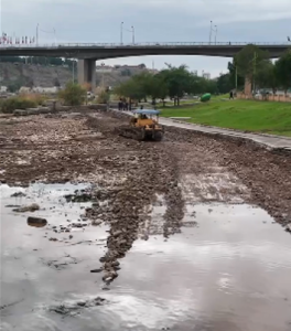 مرمت کانال بوستان رعنا توسط شهرداری دزفول