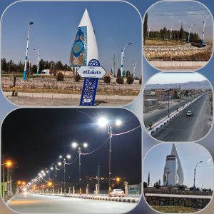 ورودی محمدآباد و میدان دانشگاه زرند نورانی تر از همیشه