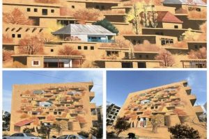 ‍ تابلوی روستا بر دیوار شهر تهران