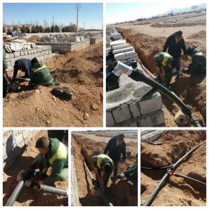 منظور بهبود و توسعه فضای سبز شهر تیران، طرح حفاری، لوله‌گذاری و نصب سیستم آبیاری قطره‌ای در پارک ورودی شرقی توسط نیروهای تخصصی فضای سبز شهرداری تیران به اجرا درآمد.