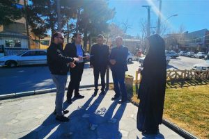 بررسی میدانی طرح بهسازی میدان هفده شهریور گلپایگان