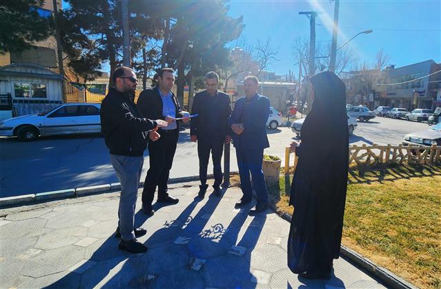 بررسی میدانی طرح بهسازی میدان هفده شهریور گلپایگان