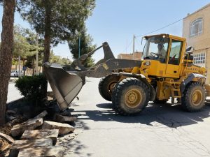 عملیات ساماندهی بلوار مهدیه اشکذر
