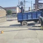 نصب پایه‌های چراغ روشنایی دکوراتیو توسط شهرداری سنگدوین در راستای ارتقای منظر شبانه شهر