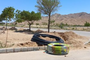 گامی بلند در مدیریت منابع آب؛ توسعه آبیاری قطره‌ای در فضای سبز شهر ایور