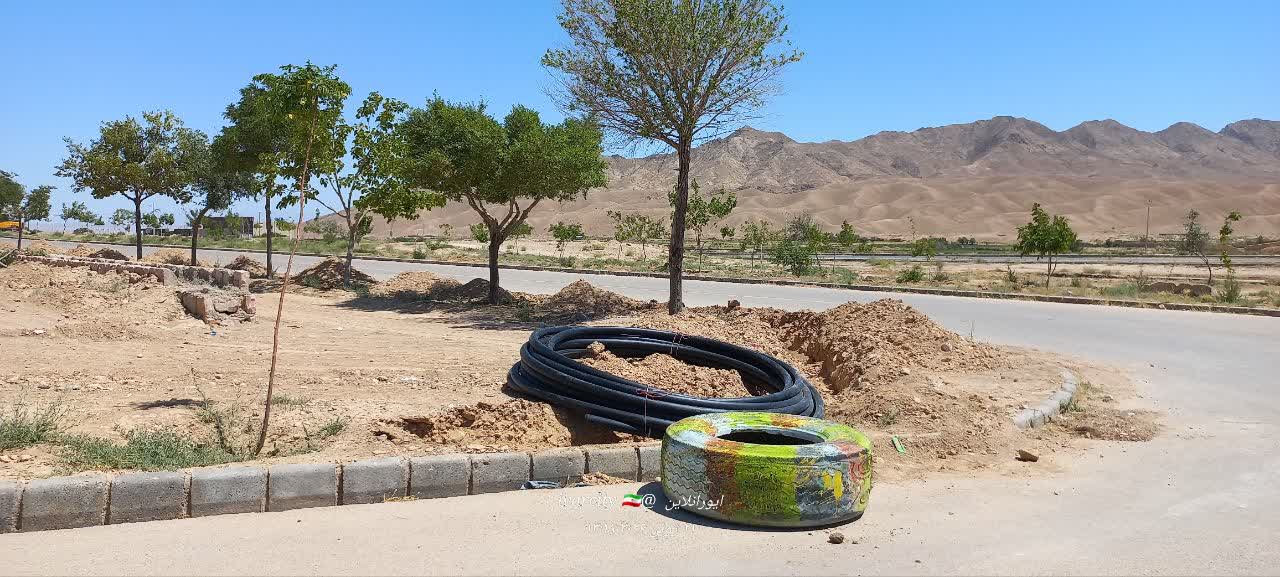 گامی بلند در مدیریت منابع آب؛ توسعه آبیاری قطره‌ای در فضای سبز شهر ایور