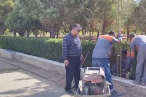 اجرای لوله‌گذاری و کابل‌کشی تأسیسات روشنایی و سیستم صوت در باغ ایرانی کیانپور