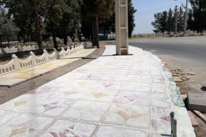 ادامه عملیات سنگ‌فرش و زیباسازی میدان ولیعصر بیارجمند66